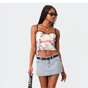 Edikted mini denim skirt